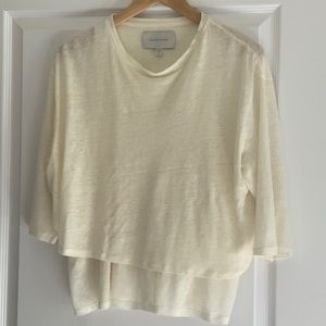 Brochure Walker Layered Linen Top Sz S